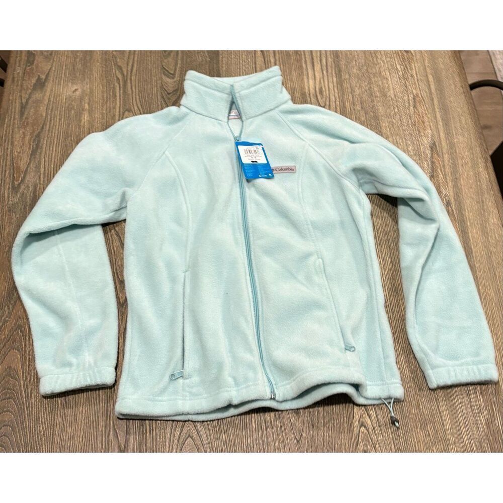 NWT Columbia Womens Fleece Jacket Full Zip Long Sleeve Regular Fit Green Size M